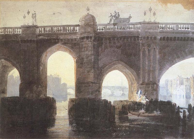 Joseph Mallord William Turner Old London bridge oil painting picture